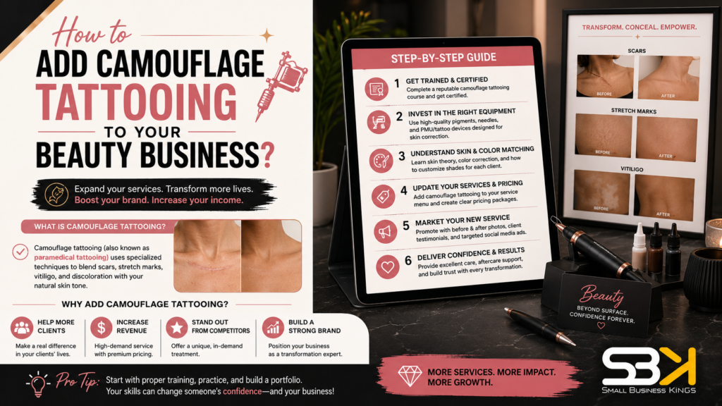 How to Add Camouflage Tattooing to Your Beauty Business?