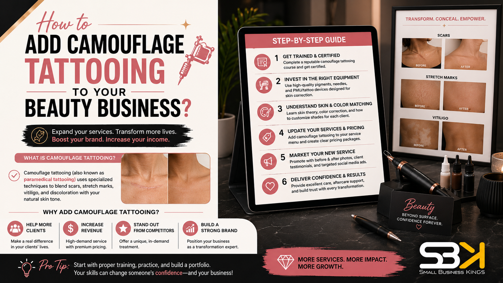 How to Add Camouflage Tattooing to Your Beauty Business?